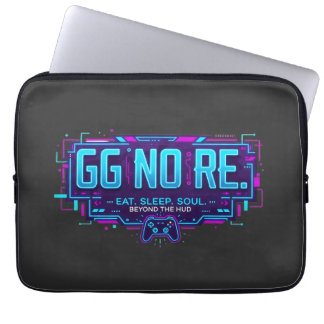 Cyberpunk GG NO RE Gaming Estetik - Neon Gamer Laptop Fodral