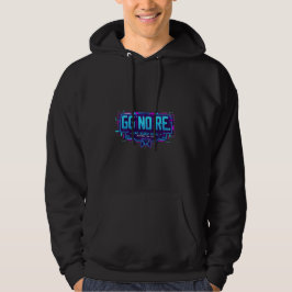Cyberpunk GG NO RE Gaming Estetik - Neon Spelare Hoodie