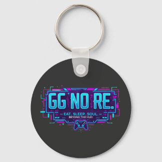 Cyberpunk GG NO RE Gaming Estetik - Neon Spelare Nyckelring