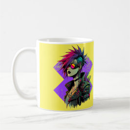 Cyberpunk Girl Kaffemugg