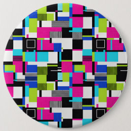Cyberpunk Glitch Art Neon Emaljknapp Knapp