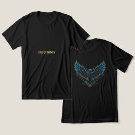 Cyberpunk Glitch Eagle Fram- och Bak Unisex T-shir T Shirt