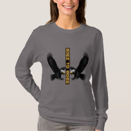 Cyberpunk Glitch Örn Dam Långärmad T Shirt