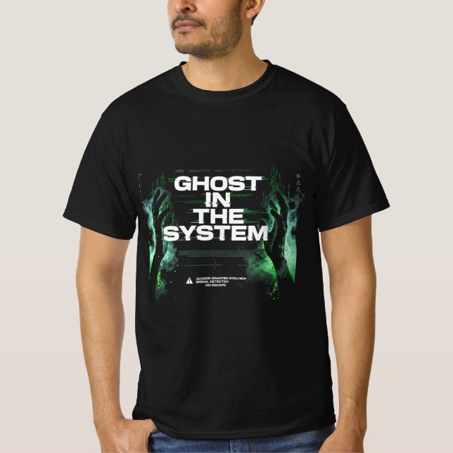 Cyberpunk Glitch T-shirt | Neon Grön (Framsida)