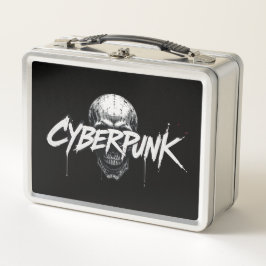 Cyberpunk Graffiti Skull | Metall Lunch Box