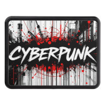 Cyberpunk Graffiti Trailer Hitch Cover