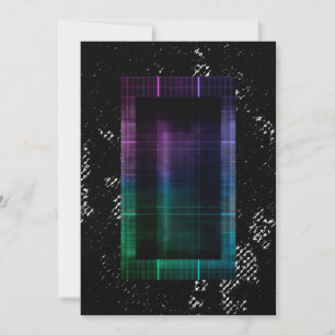 Cyberpunk Grunge-inbjudan Meddelande