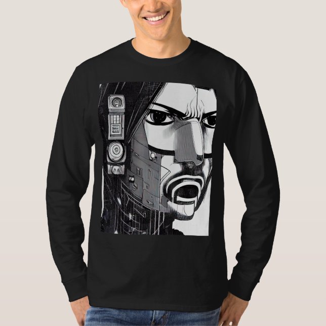 Cyberpunk Hacker Computer Geek design_13 T Shirt (Framsida)