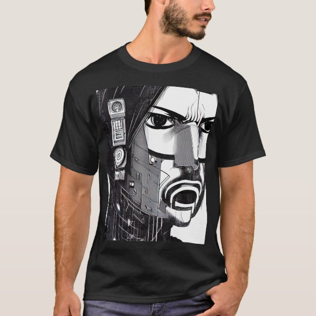 Cyberpunk Hacker Computer Geek design_13 T Shirt (Framsida)