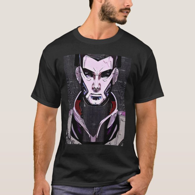 Cyberpunk Hacker Computer Geek design_1 T Shirt (Framsida)