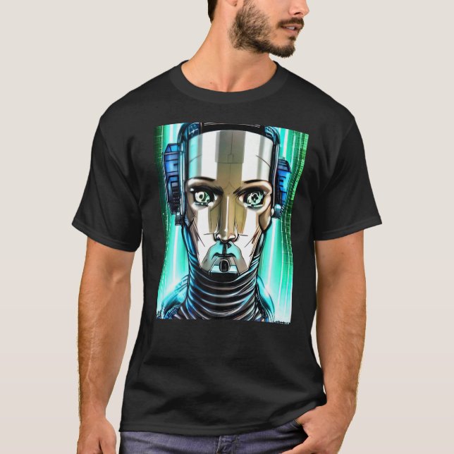 Cyberpunk Hacker Computer Geek design Premium_3 T Shirt (Framsida)