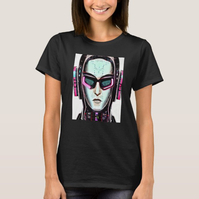 Cyberpunk Hacker Computer Geek design Premium_6 T Shirt (Framsida)