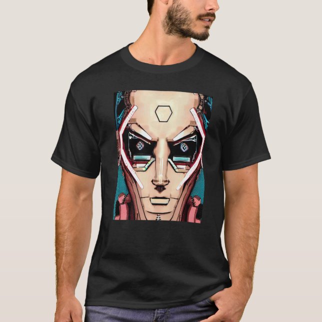 Cyberpunk Hacker Computer Geek design Premium_7 T Shirt (Framsida)