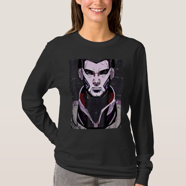 Cyberpunk-hacker datorkille design_1 t shirt (Framsida)