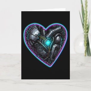 Cyberpunk Heart Alla Hjärtans Puls Kort