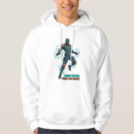 Cyberpunk Hjälte - Dynamisk Seriebokskonst Hoodie