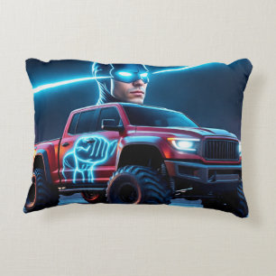 Cyberpunk Hjälte Monstertruck Prydnadskudde