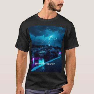 Cyberpunk Hypercar Blixt Storm Neon Grafisk T- T Shirt