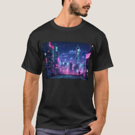 Cyberpunk Japan Rooftop T Shirt