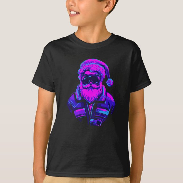 Cyberpunk Jultomten T Shirt (Framsida)