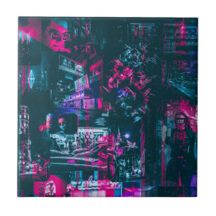 Cyberpunk Kakelplatta
