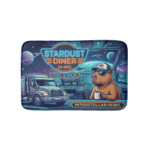 Cyberpunk Kapybara Rymdtruckförare Stardust Diner