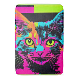 Cyberpunk Kattunge Art Badrumsmatta