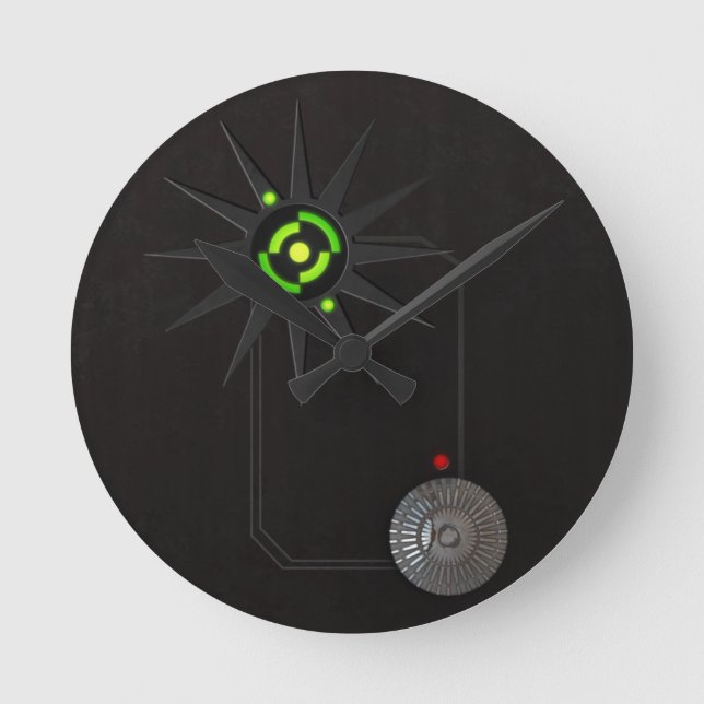 Cyberpunk LED-väggklocka Rund Klocka (Framsida)