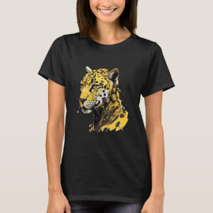 Cyberpunk Leopard Mechanic Vild katt Cheetah Robot T Shirt