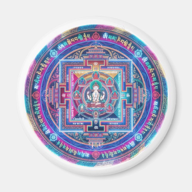 Cyberpunk Mandala Magnet (Framsidan)