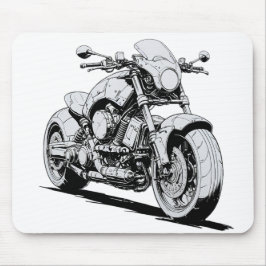 Cyberpunk Motorcykel Bläck Teckning Mousepad Musmatta