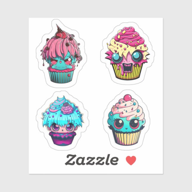 Cyberpunk Muffinsar Sticker Pack 3 Klistermärken (Ark)