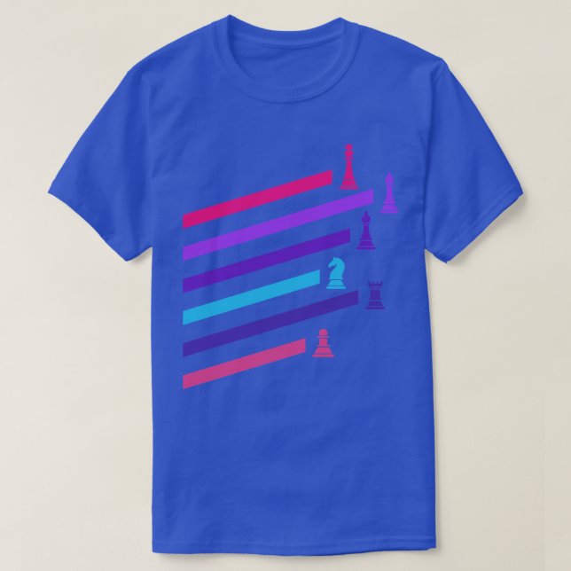 Cyberpunk Neon Chess Delar T Shirt (Design framsida)