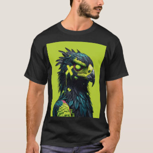 Cyberpunk Neon Eagle – Futuristisk Djurväggkonst T Shirt