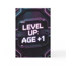 Cyberpunk neon födelsedagskort för män