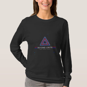 Cyberpunk Neon Glitch Triangel Dam Långärmad T Shirt