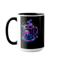 Cyberpunk Neon Kaffe Mugg