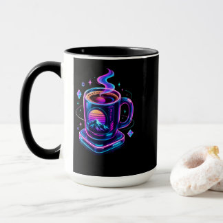 Cyberpunk Neon Kaffe Mugg