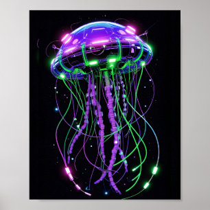 Cyberpunk Neon Maneter konst Poster