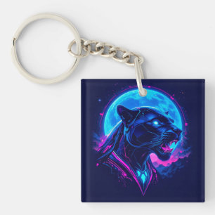 Cyberpunk Neon Svart Panter