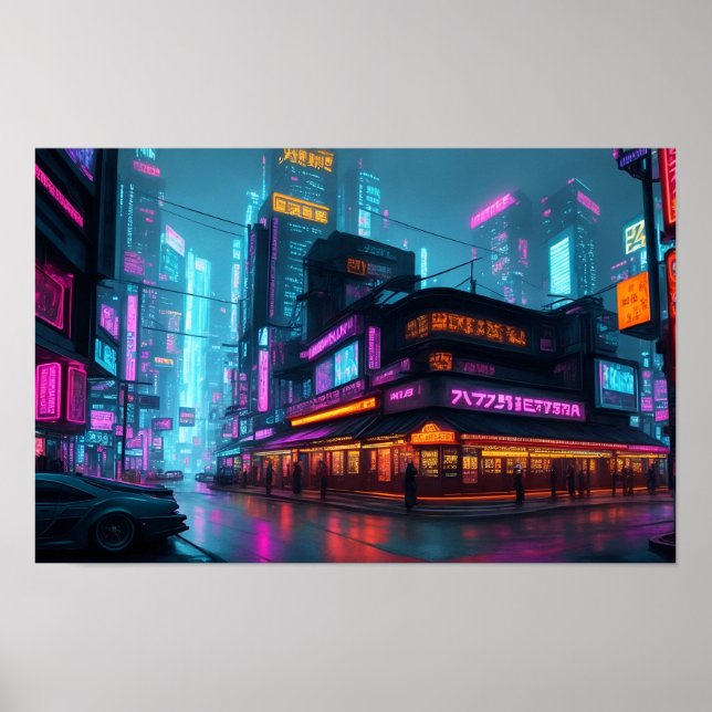 Cyberpunk Night City Poster (Framsidan)