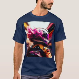 Cyberpunk Outrun Biker Motorcyclist Fut T Shirt