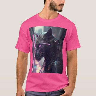 Cyberpunk Panther Sci-Fi Futuristiska Wildlife Cit T Shirt