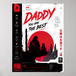 Cyberpunk Pappa Du Är Bästa Affisch