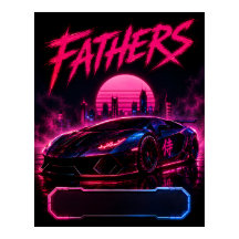 Cyberpunk Pappa Supersbil Affisch