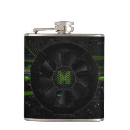 Cyberpunk PC-spelare Anpassad Monogram Hip Flask Fickplunta