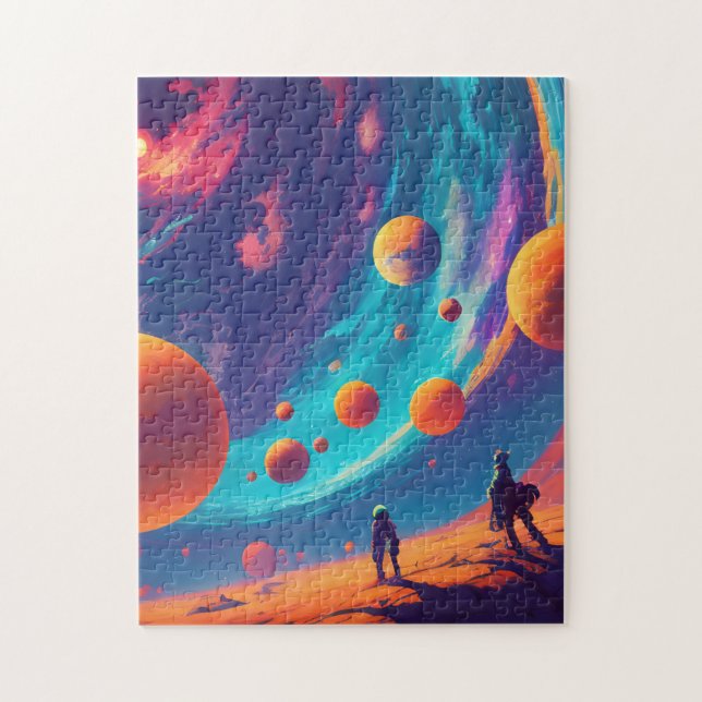 "cyberpunk planetens jordstjärna cosmos fantasy" pussel (Vertikal)