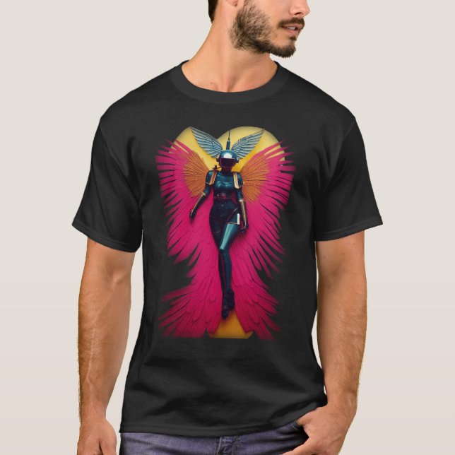 Cyberpunk polska Winged Hussar Femjoy T Shirt (Framsida)