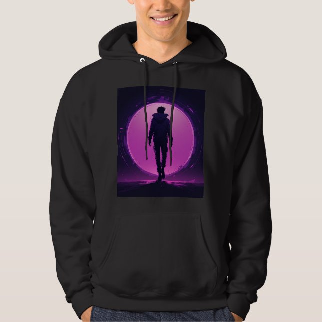 Cyberpunk Portal Walker Hoodie (Framsida)