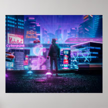 Cyberpunk poster konst
